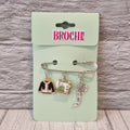 Broche naaien zwart/wit - Colorfox