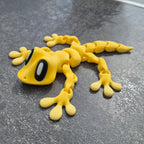 Gecko XL magneet fidget in de kleur geel - Colorfox