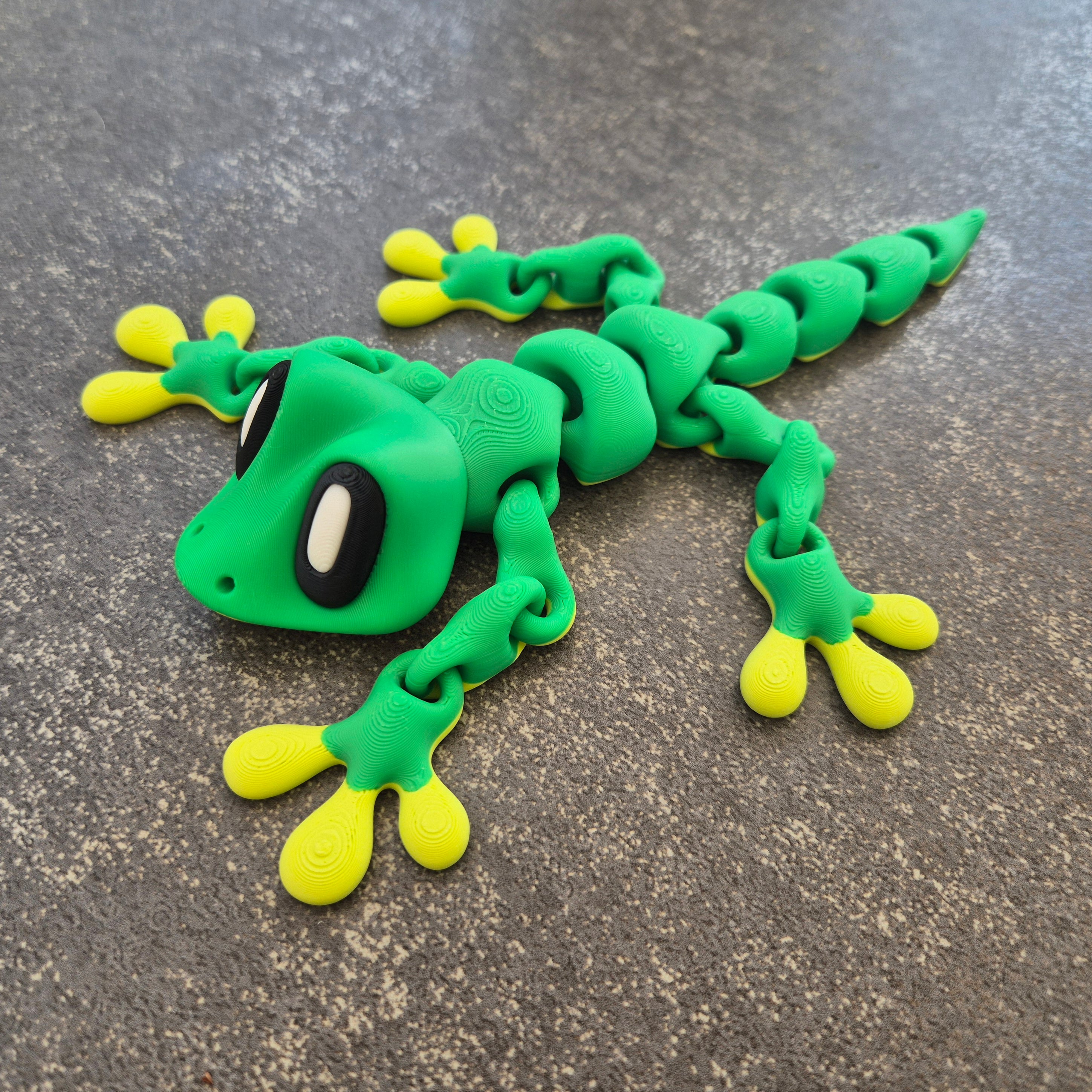 Gecko XL magneet fidget in de kleur groen - Colorfox