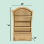 Mini boekenkast antiek met lades - Colorfox