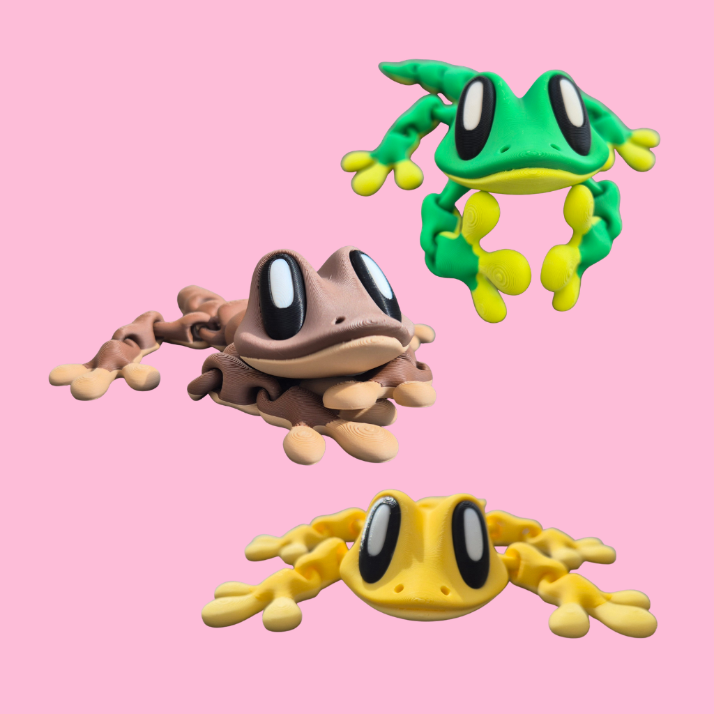 Magneten in de vorm van een gecko, in drie verschillende kleuren, met beweegbare poten - Colorfox