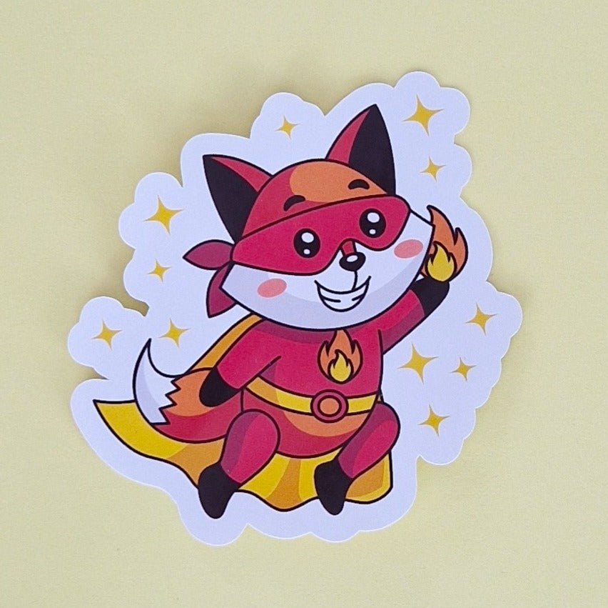 Losse sticker 'Super Fox' - Colorfox