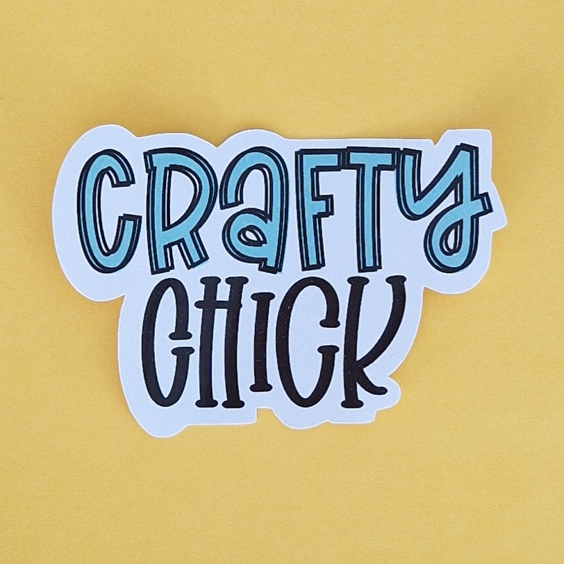 Losse sticker 'Crafty Chick' - Colorfox