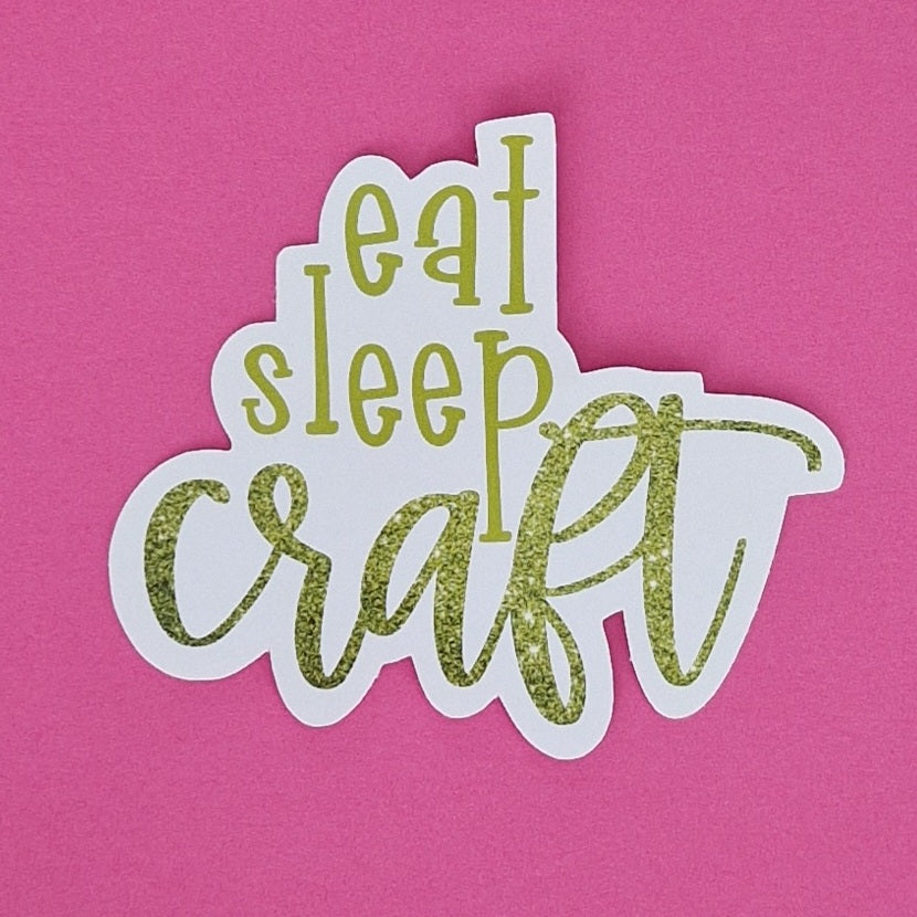 Losse sticker 'Eat, Sleep, Craft' - Colorfox