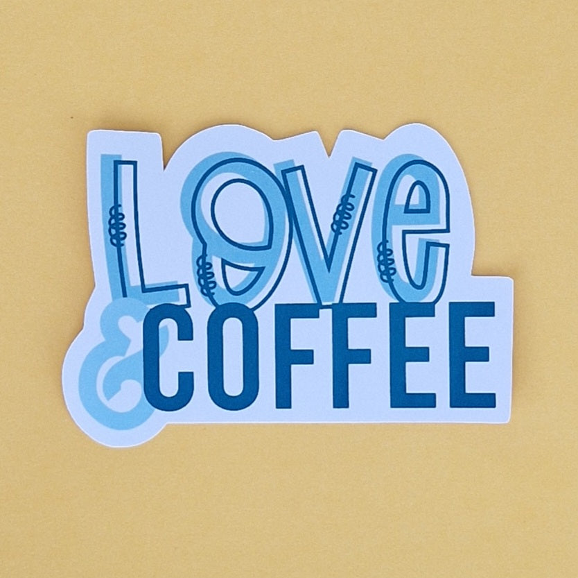 Losse sticker 'Love & Coffee' - Colorfox