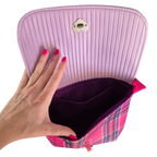 Schoudertas Pink Plaid - Colorfox