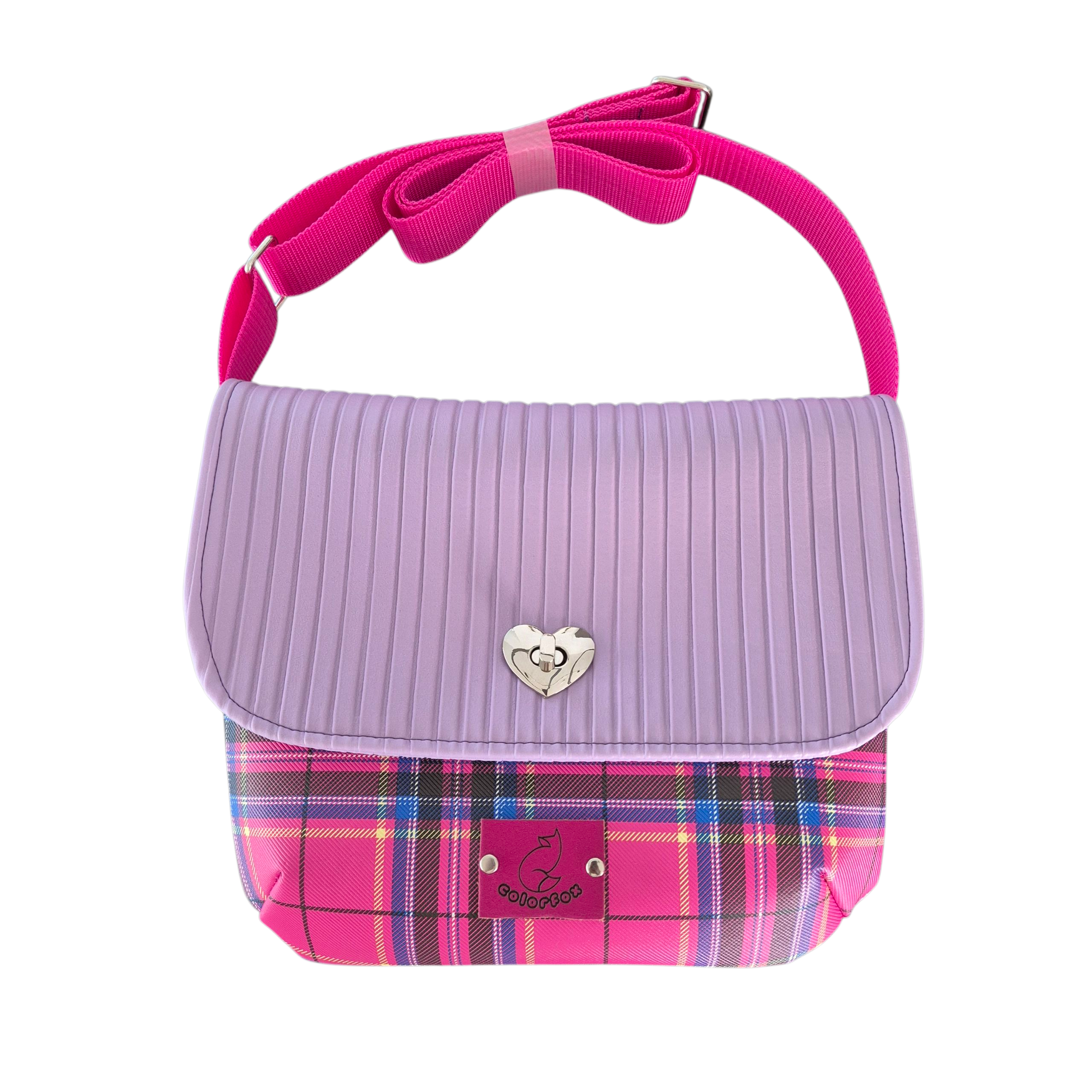 Schoudertas Pink Plaid - Colorfox
