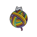 Kat met glitterwol - Colorfox