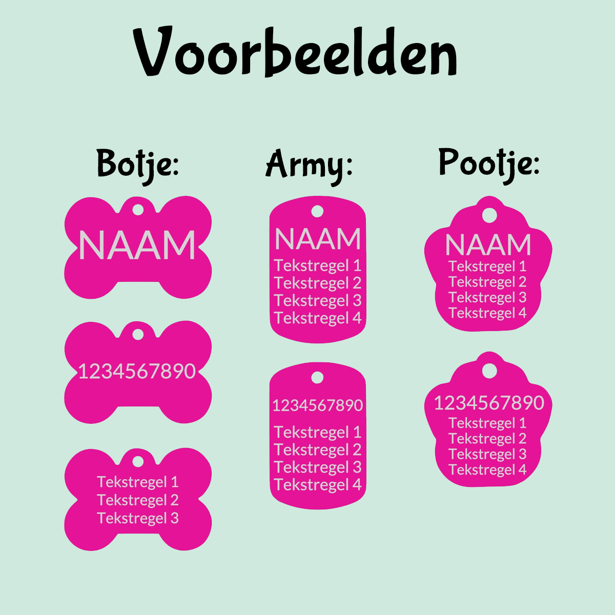 Naamplaatje Pootje - Colorfox