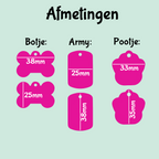 Naamplaatje Pootje - Colorfox