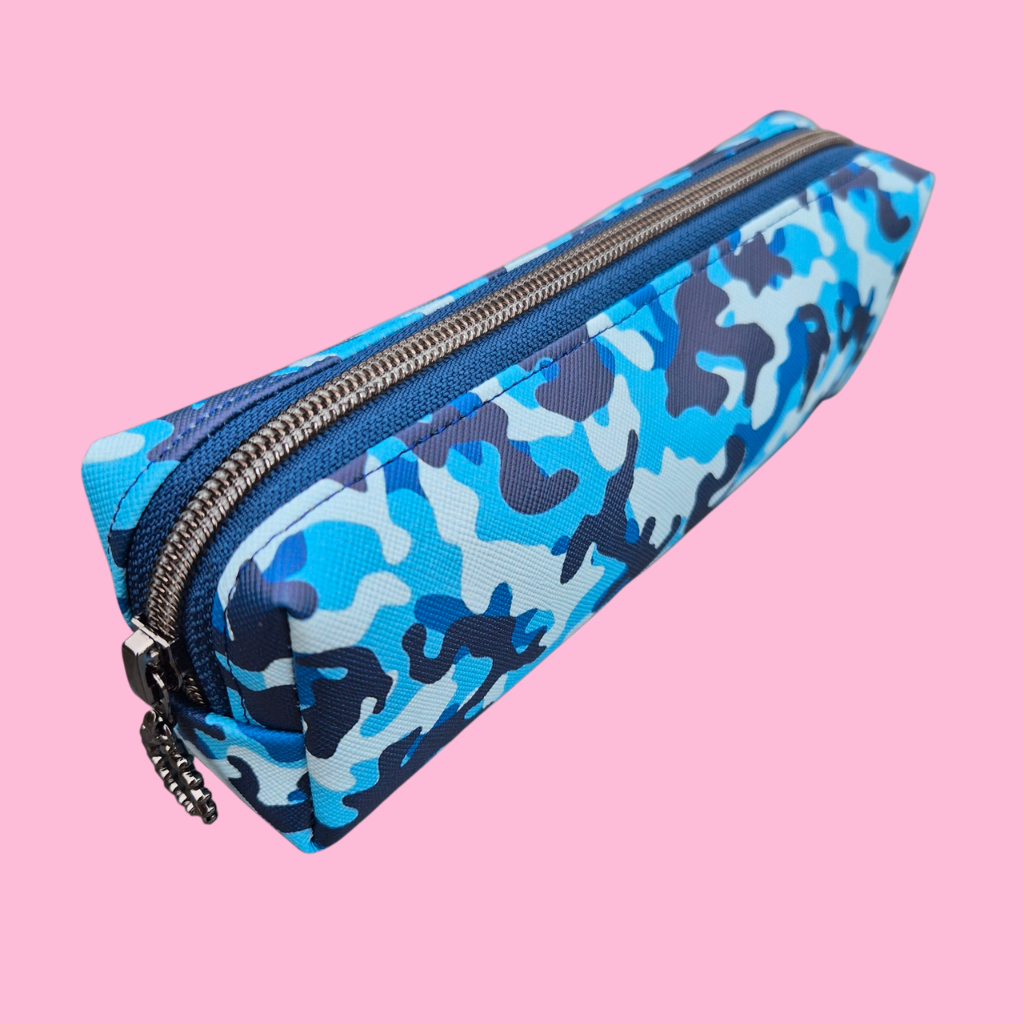 Pennenetui Camo Blauw - Colorfox