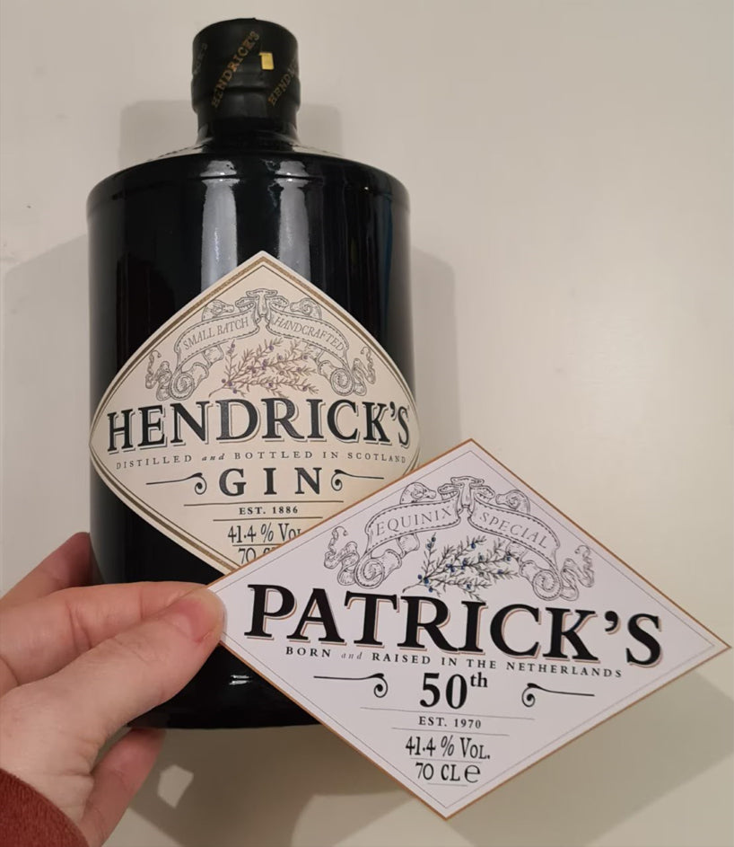 Gepersonaliseerd Hendrick's gin label - Colorfox
