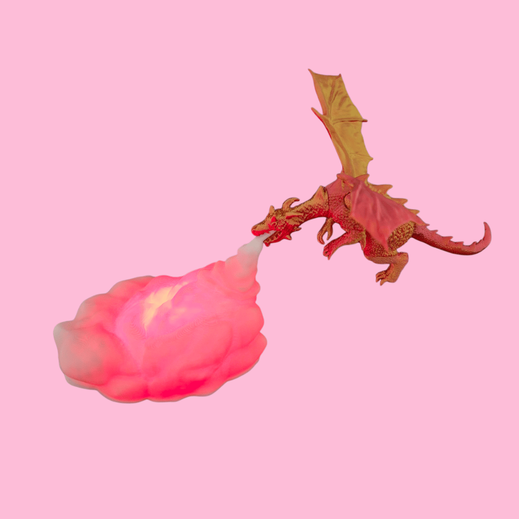 Dragon Breath Lamp (rood-goud) - Colorfox
