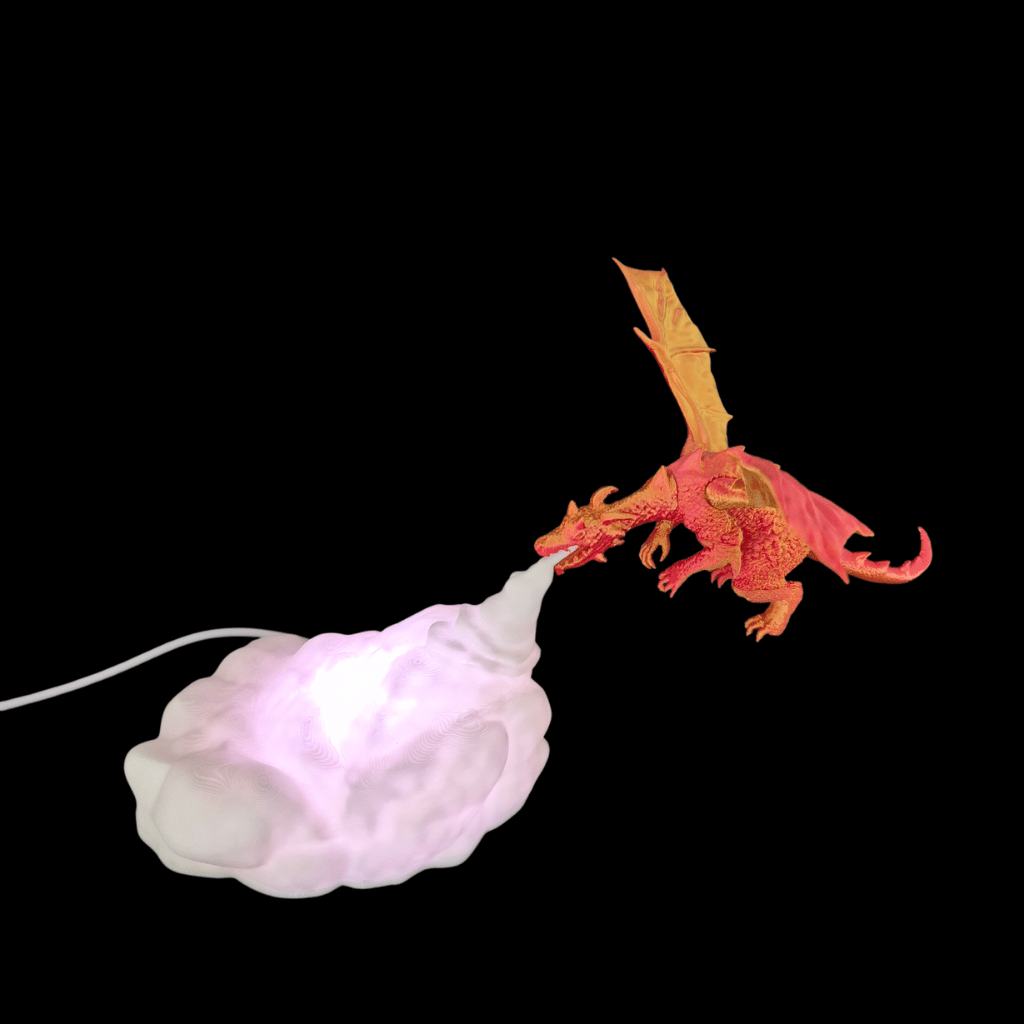 Dragon Breath Lamp (rood-goud) - Colorfox